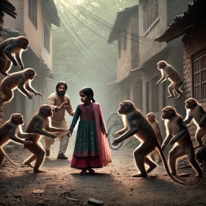 UP में बंदरों ने बचाई बच्ची: 6 साल की बच्ची को बंदरों ने एक युवक से बचाया। CCTV फुटेज में घटना कैद हुई। पुलिस आरोपी की तलाश में जुटी